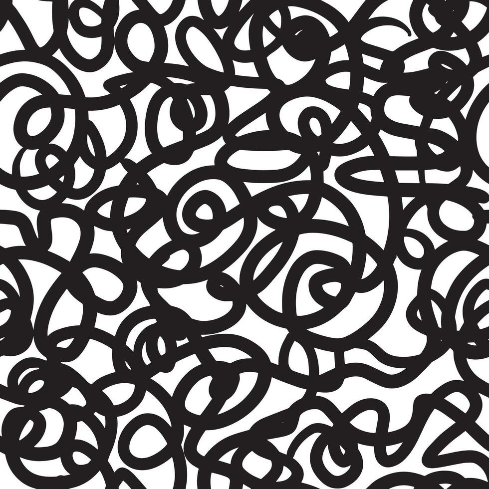 abstract seamless scribble pattern. Random chaotic lines. swearing concept. vector