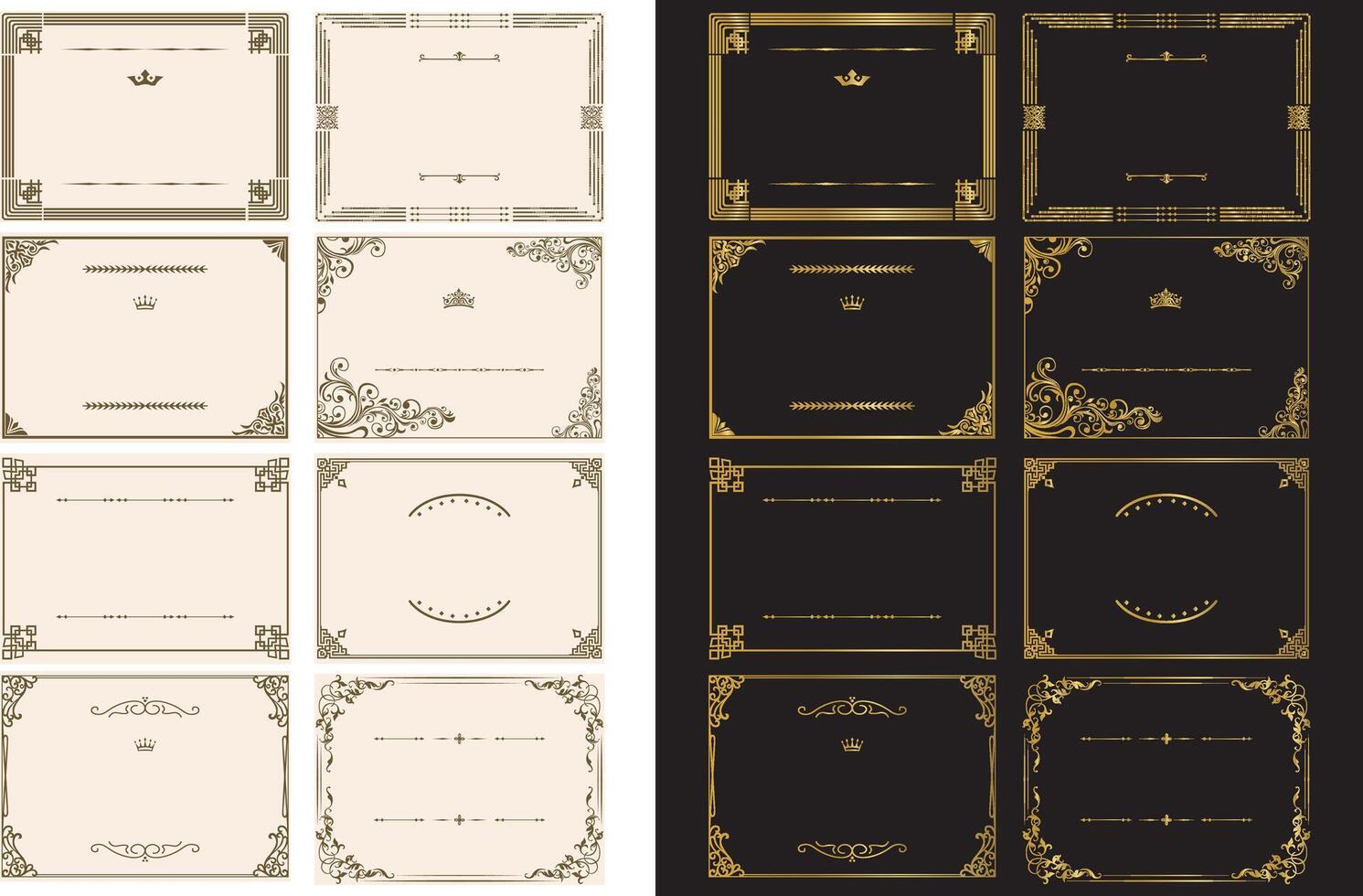 Elegant blank invitation card designs vector