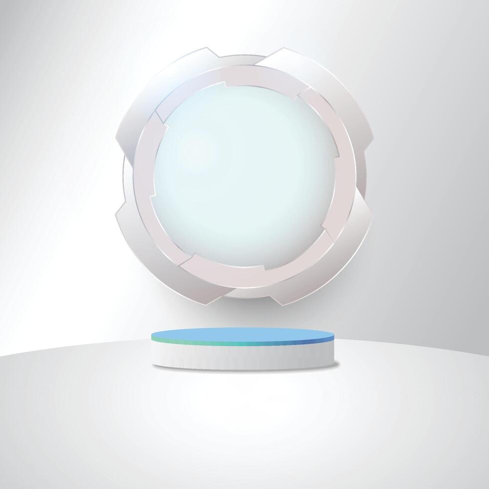 Circle banner. Technology simple banner. Futuristic banner. vector