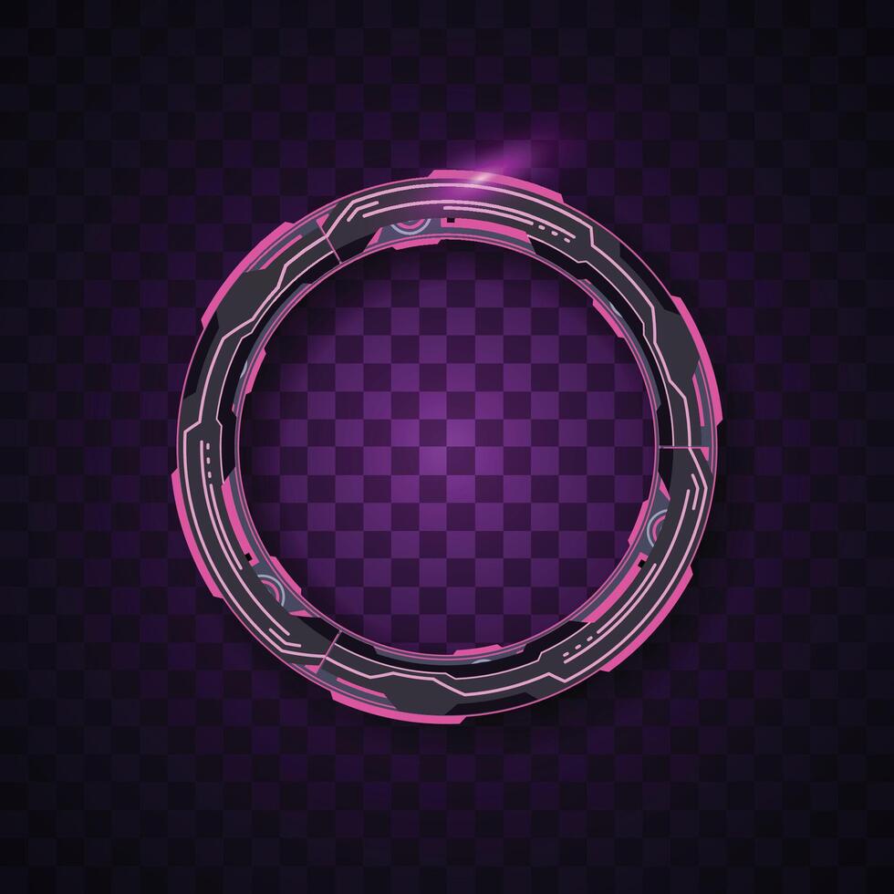 Futuristic circular portal design vector