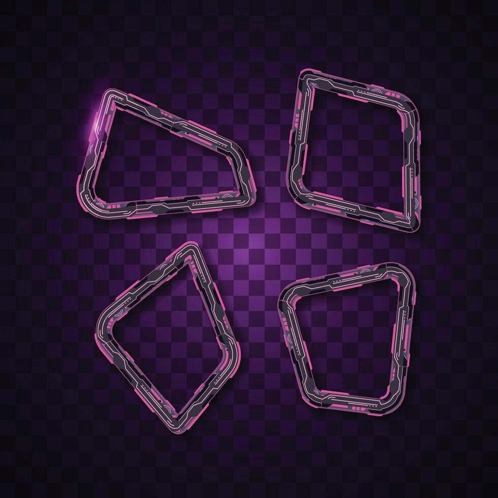 stylized racing track icons vector