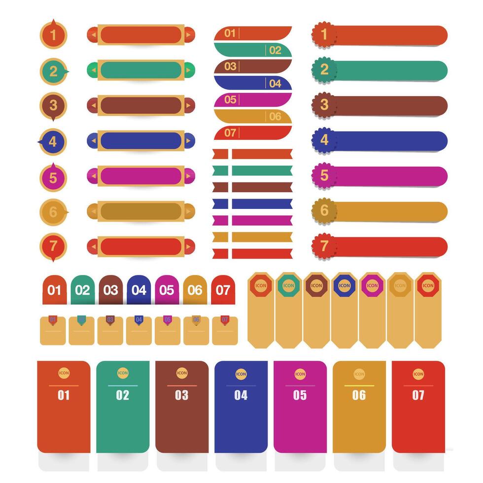Collection of infographic templates, eps10 illustration vector