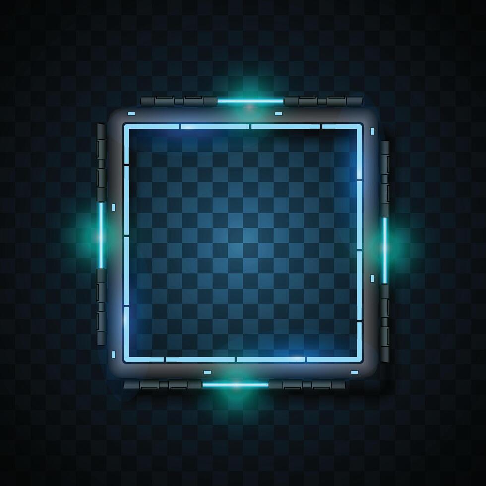 Blue square banner. Futuristic banner. Technology banner design. vector
