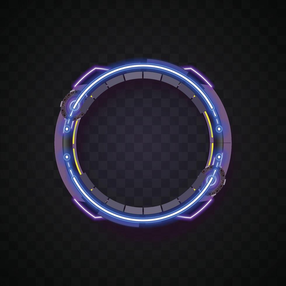 Rounded banner set. Futuristic banner. vector