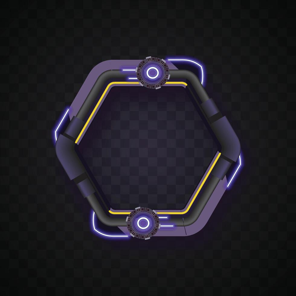 Purple hexagon banner. Simple banner. Futuristic banner. vector