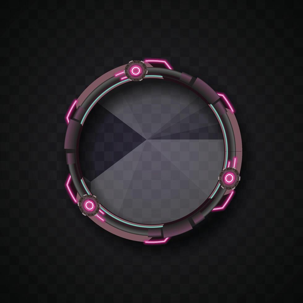 Pink rounded banner set. Technology banner. vector