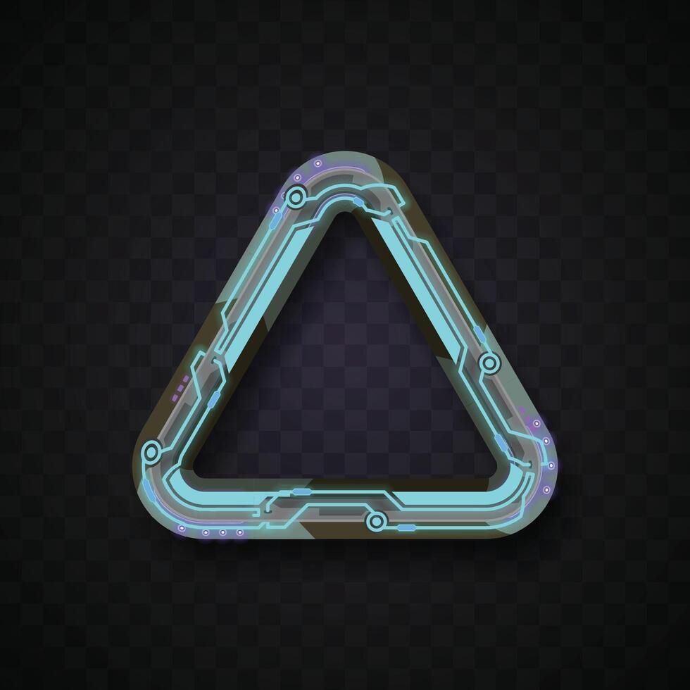 Blue triangle banner. Simple banner. Futuristic banner set. vector