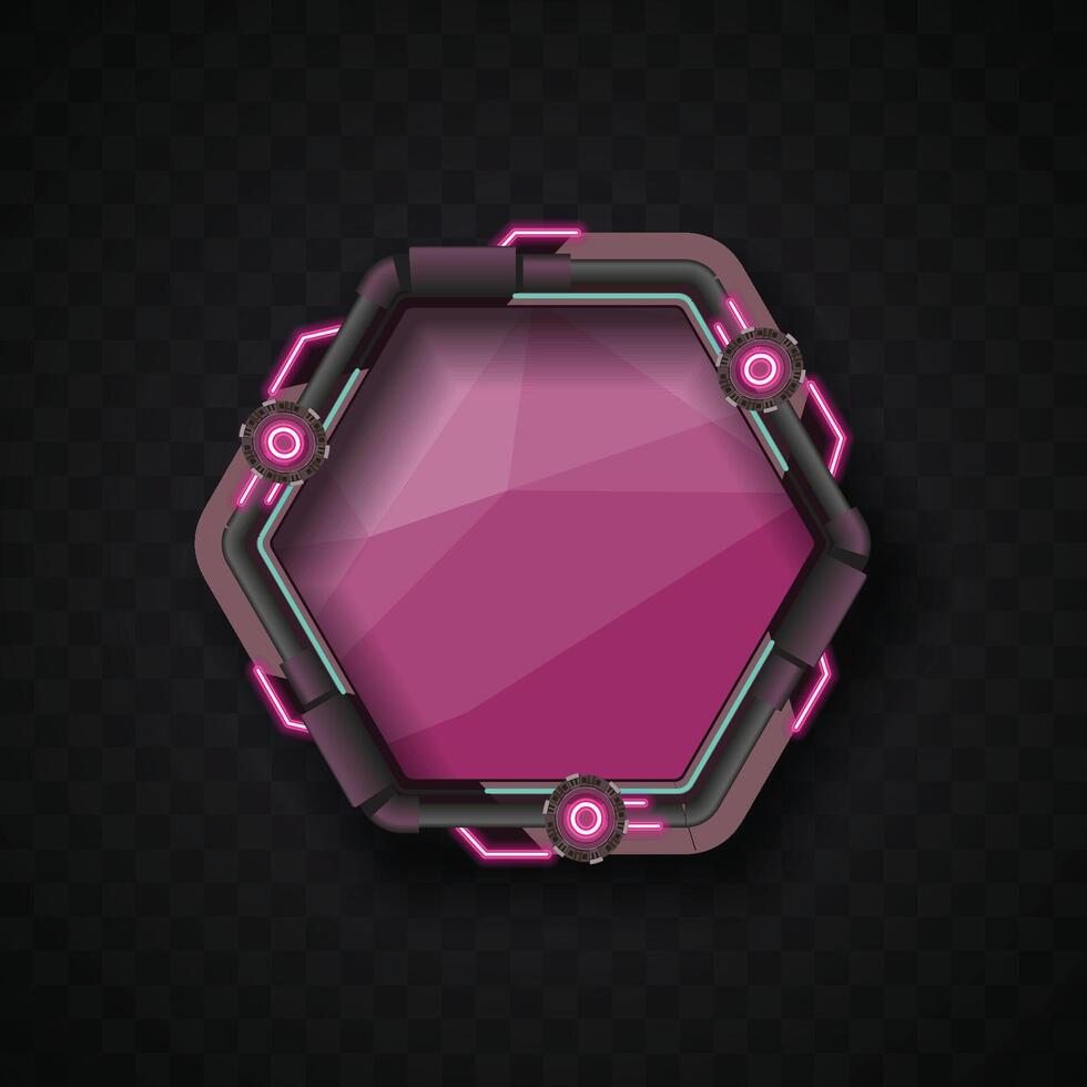 Hexagon banner set. Simple banner. Futuristic banner. vector