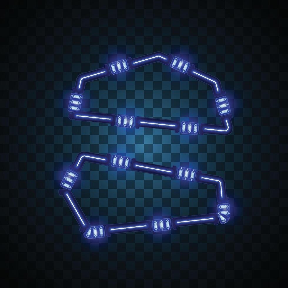 Neon circuit design illustration vector