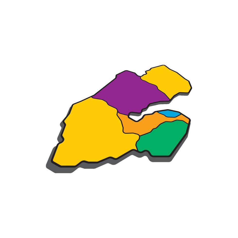 A map of the country of algeria vector