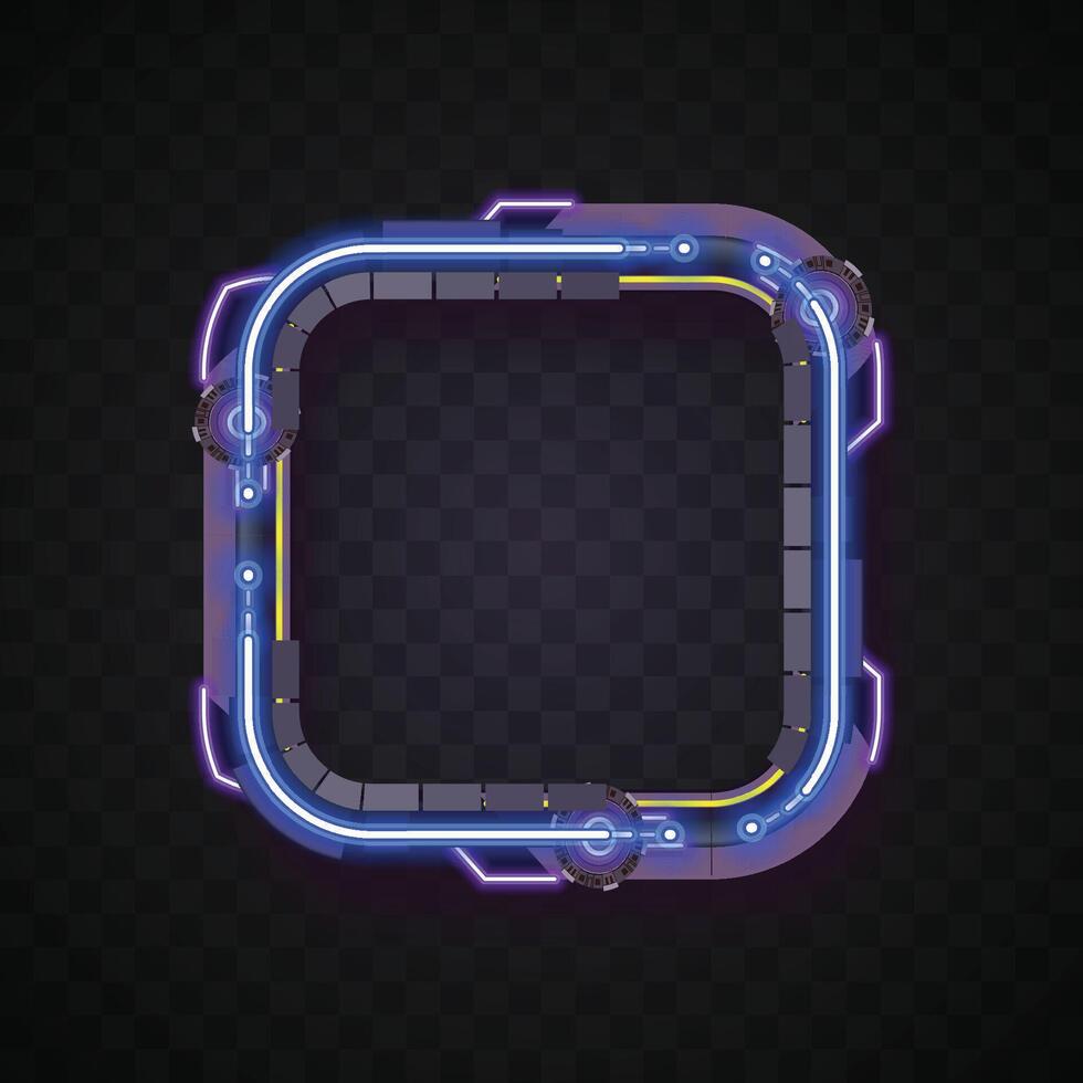 Blue square banner. Simple banner. Futuristic banner. vector