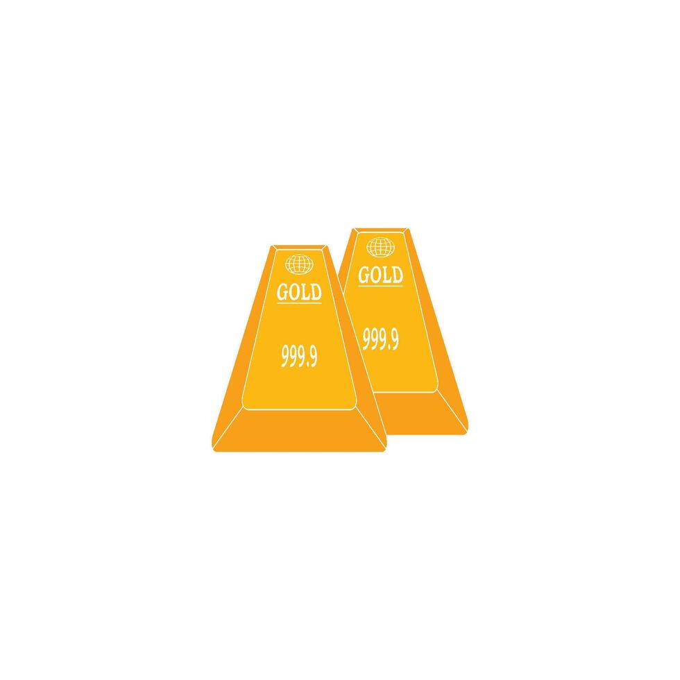 Two gold bars with the words gold and 99 vector
