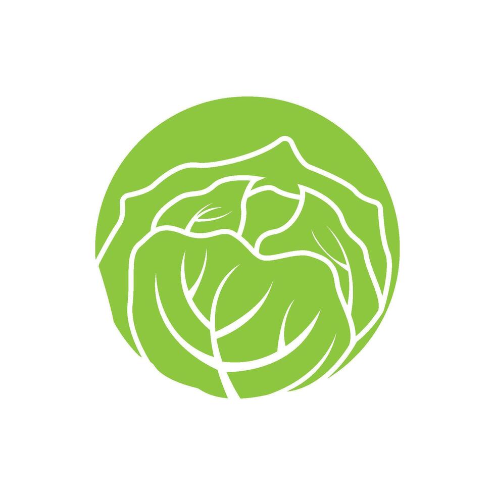 A green leafy vegetable logo vector