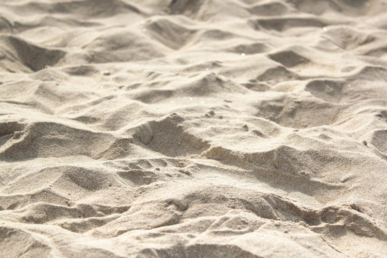 Sand is on the tropical beach in macro style. Sand is in Thailand. photo