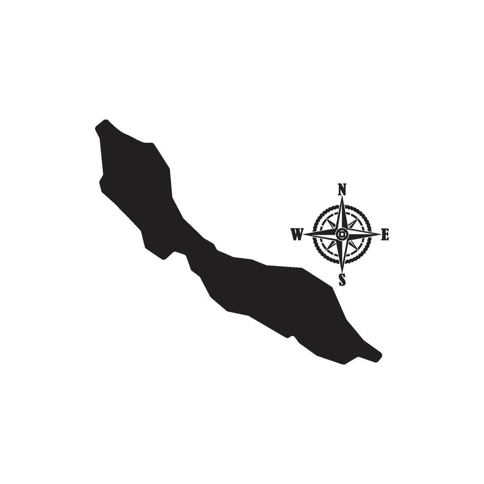 A black and white map of the island of bahamas vector