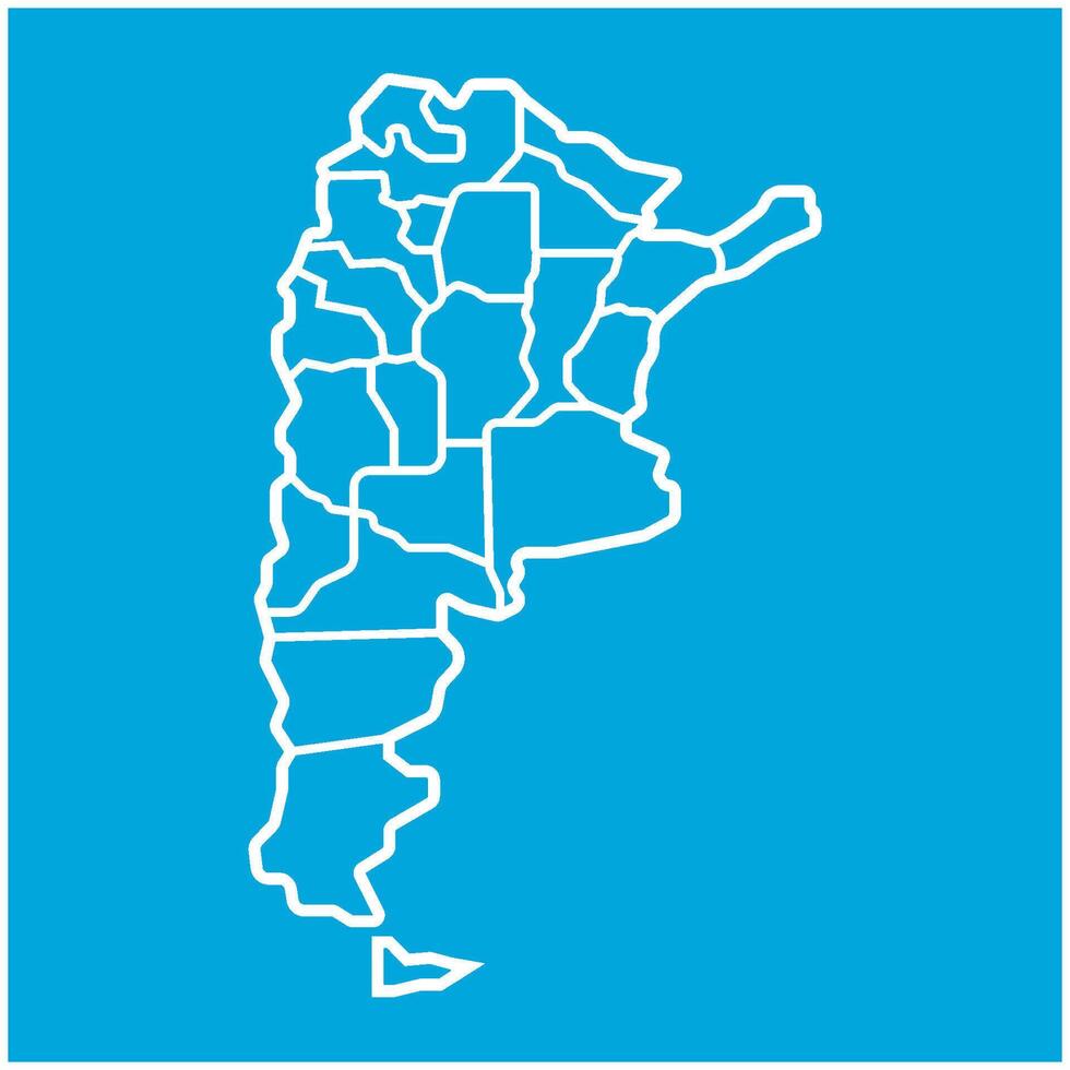 Map of argentina on blue background vector