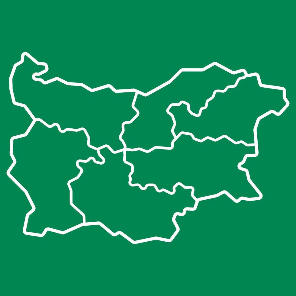 Green outline map of bulgaria vector