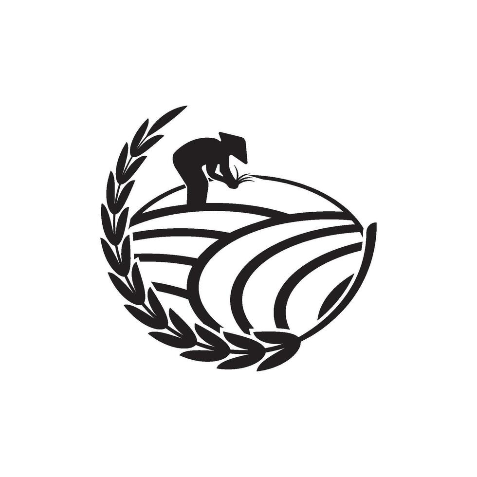 A logo for a farm vector