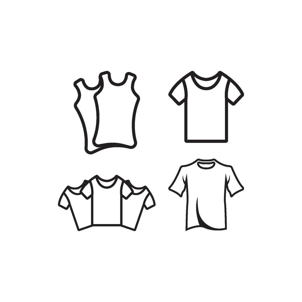 Men's t - shirt icons set vector