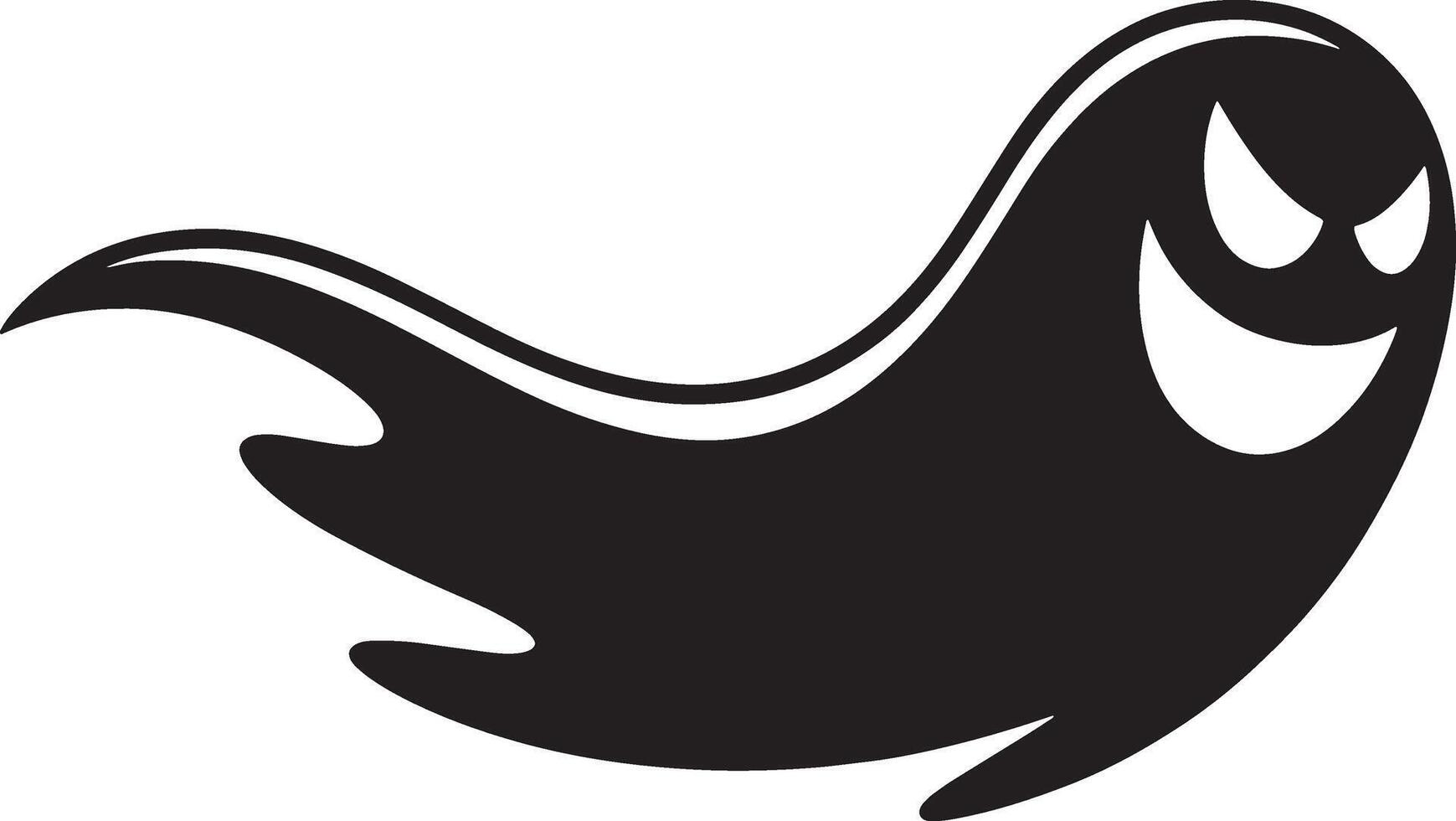 flying ghost silhouette art design premium quality vector