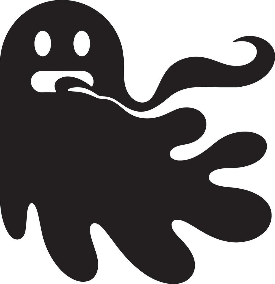 flying ghost silhouette art design illustration premium quality vector