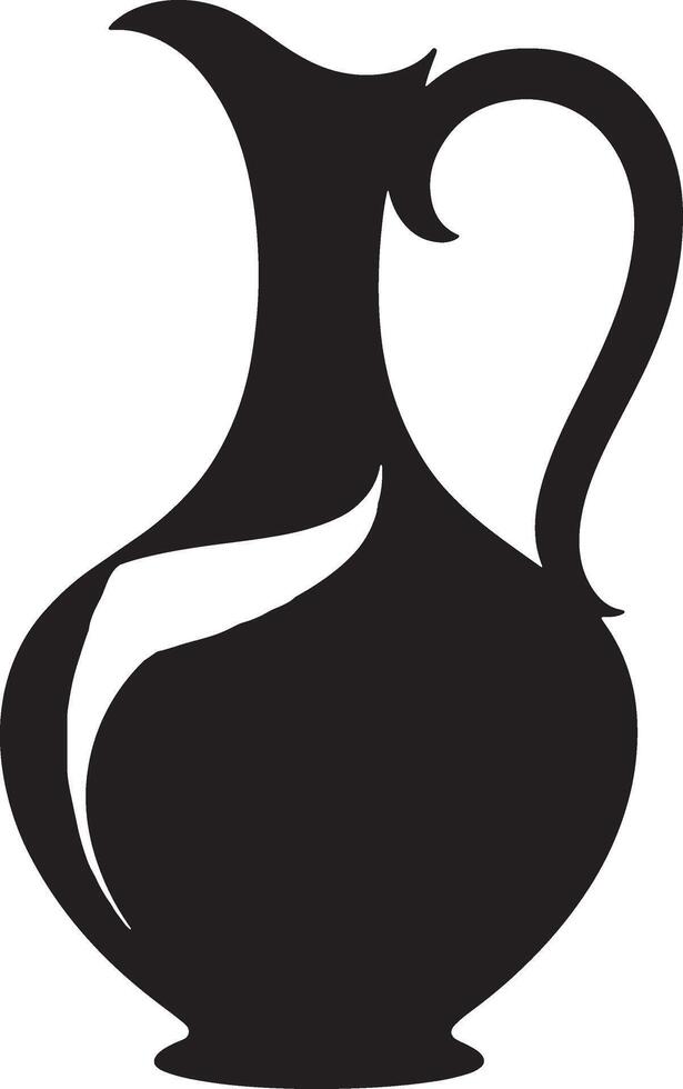 ewer silhouette line art premium quality vector