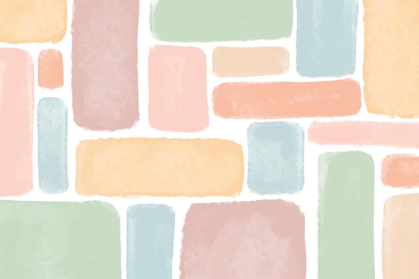 Organic Rectangle Layout, Modern Pastel Watercolor Background vector