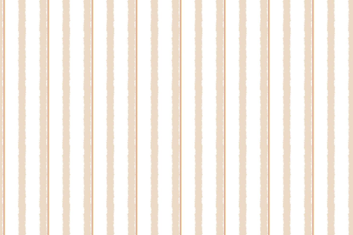 Seamless pastel light brown vertical stripe pattern with hand-drawn style. Soft and gentle design for fabric, baby products, packaging, and backgrounds. vector