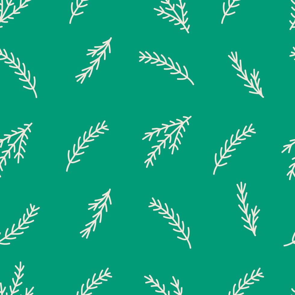 Coniferous Branches Seamless Pattern vector