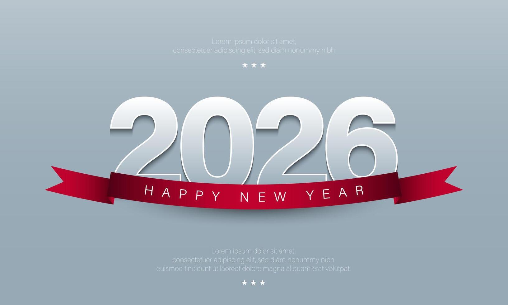 Simpl2026 Happy New Year Background Design. vector