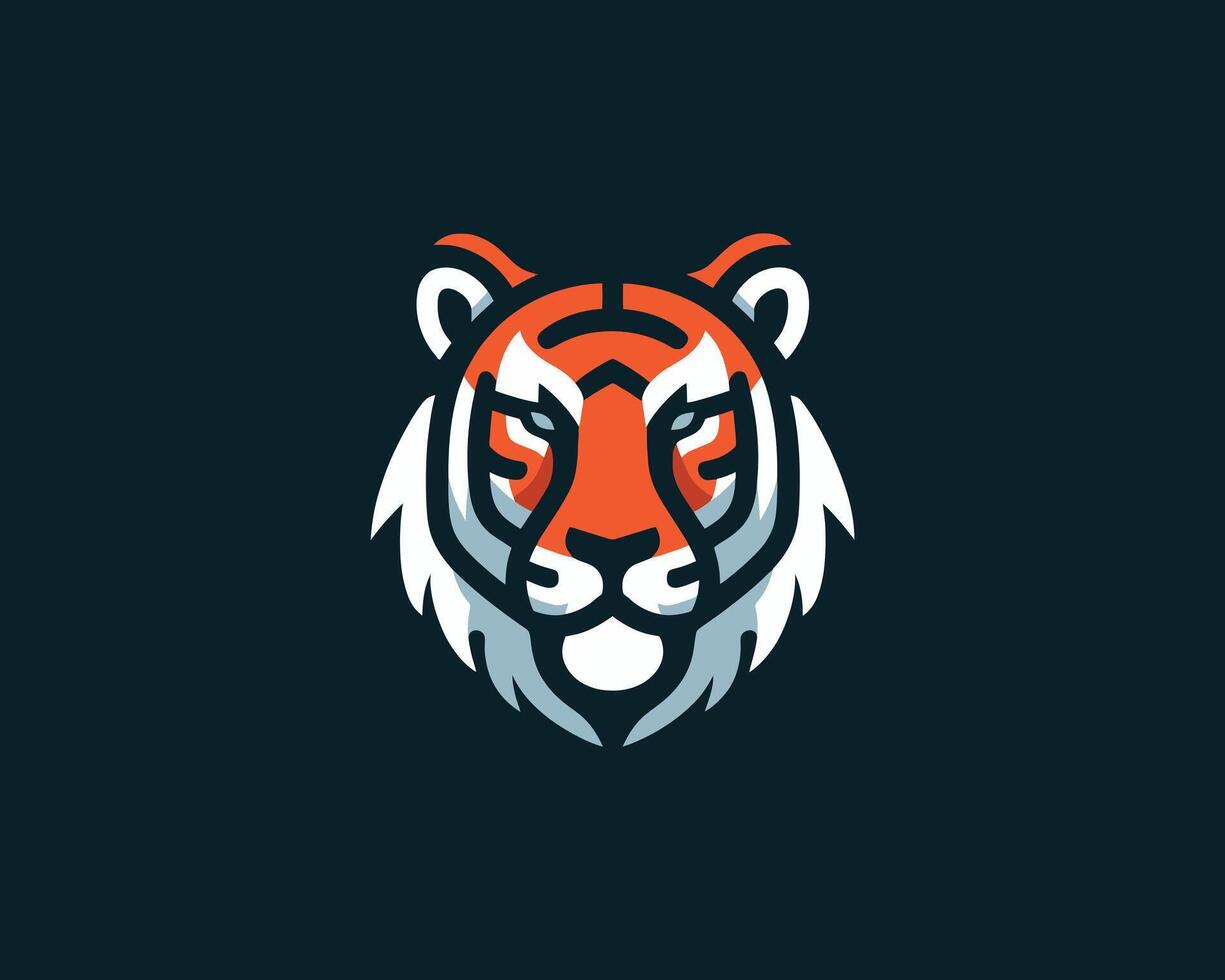 Modern tiger logo design for branding purposes vector