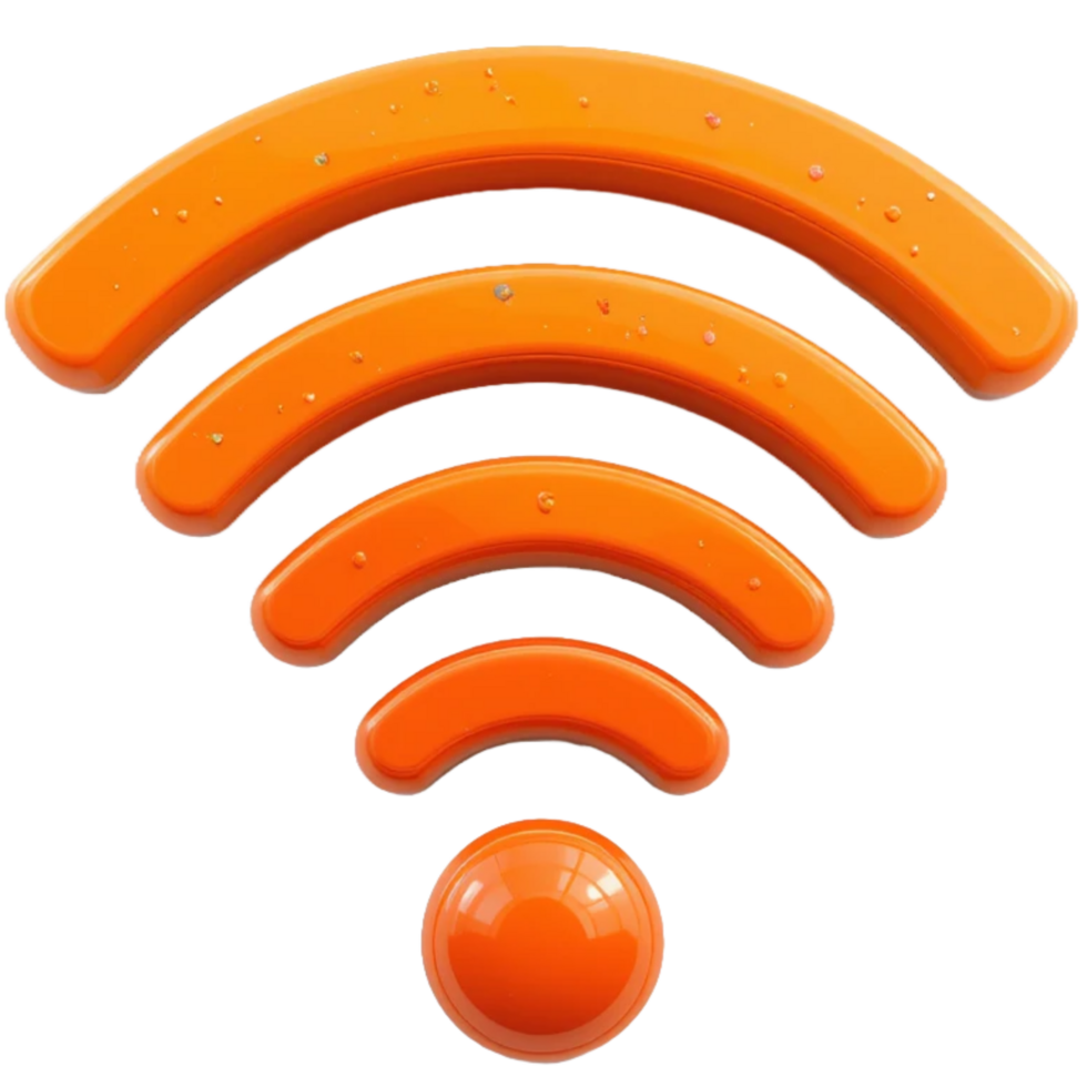 Orange Wi-Fi Signal Icon Connectivity Symbol png