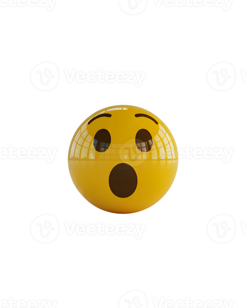 Yellow Sphere Emoticon Surprised Face Expression emoji png