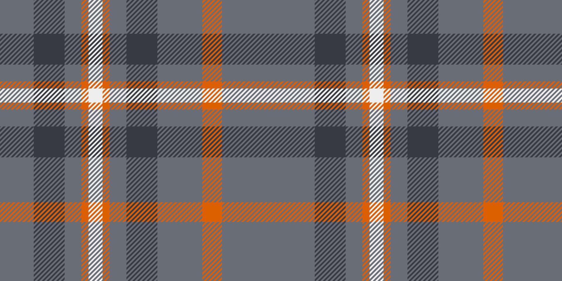 Modern Gray and Orange Plaid Pattern, Stylish Checkered Textile Design for Fashion, Upholstery, Home Decor, Wallpaper, and Digital Backgrounds vector