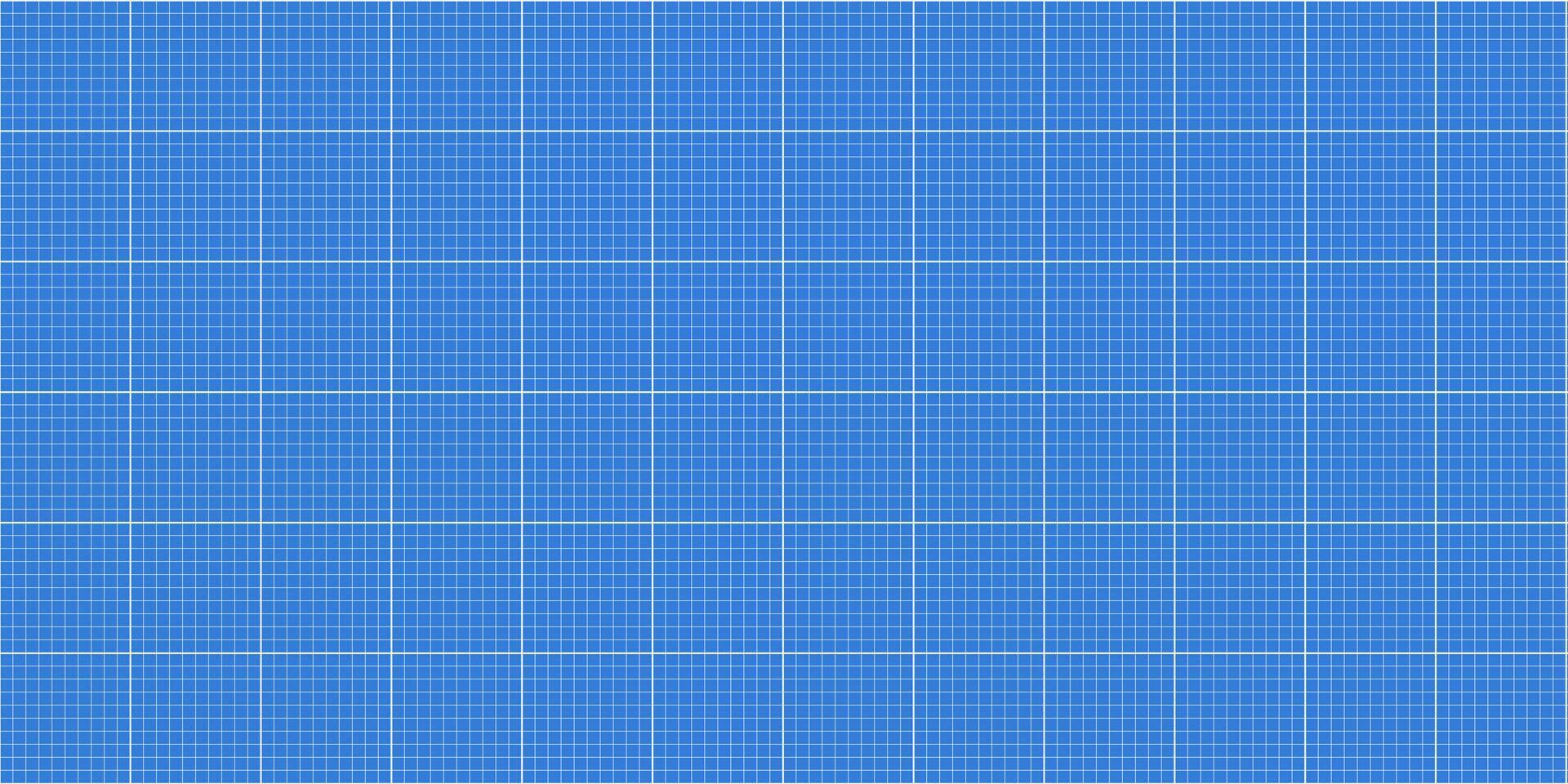 Horizontal blueprint background with technical grid in blue color vector