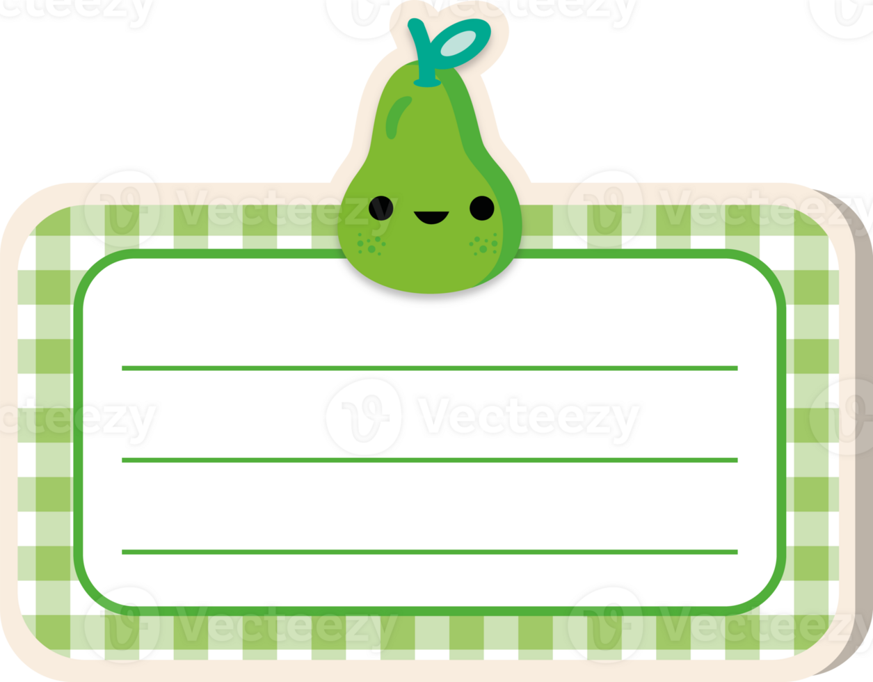 Pear School Label png