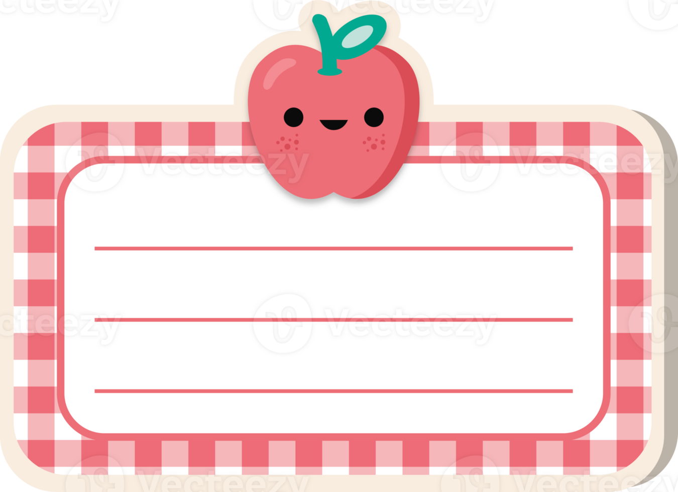 Apple School Label png
