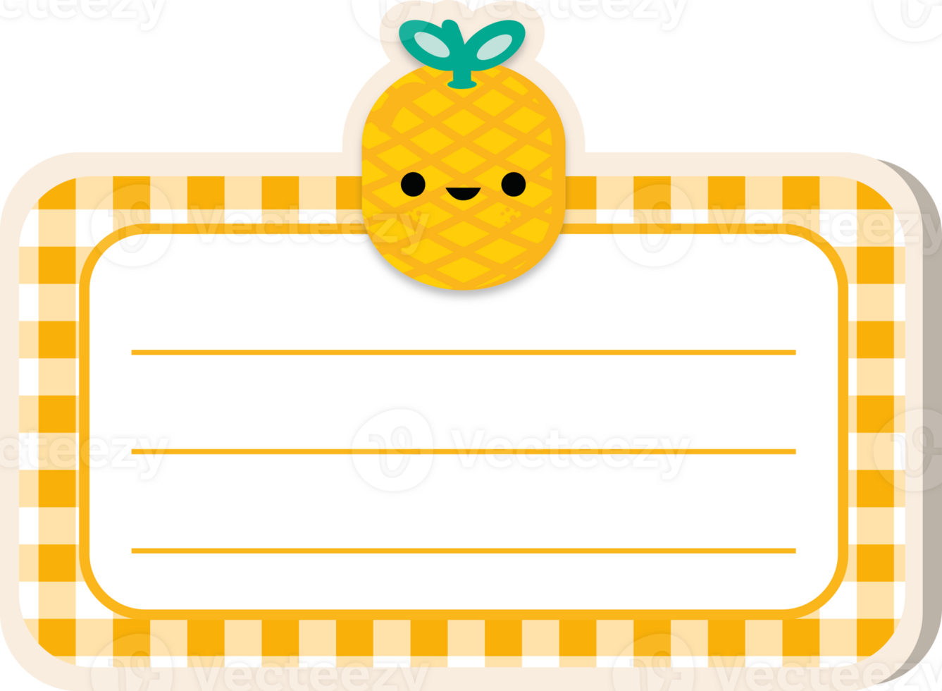 Pineapple School Label png
