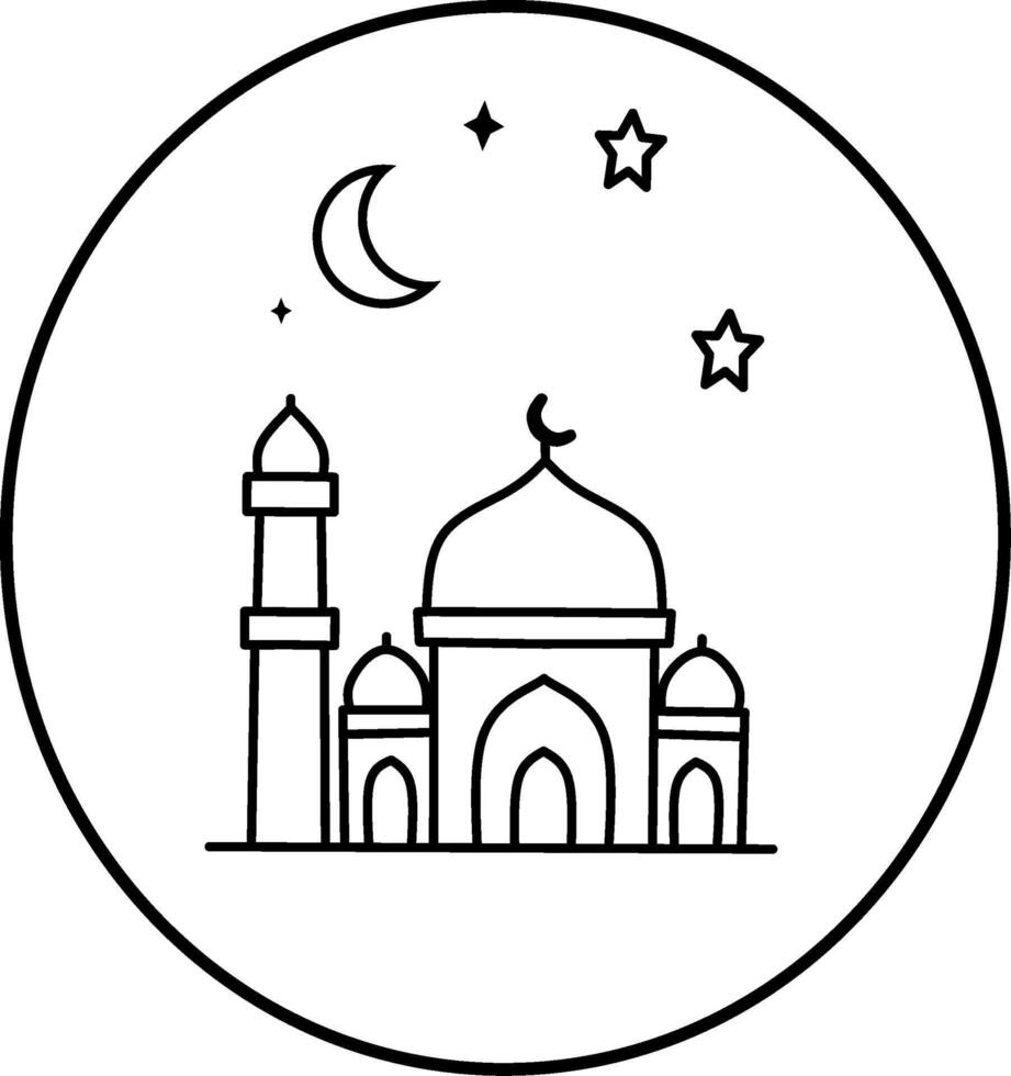 Ramadan Spirit in Every Curve vector