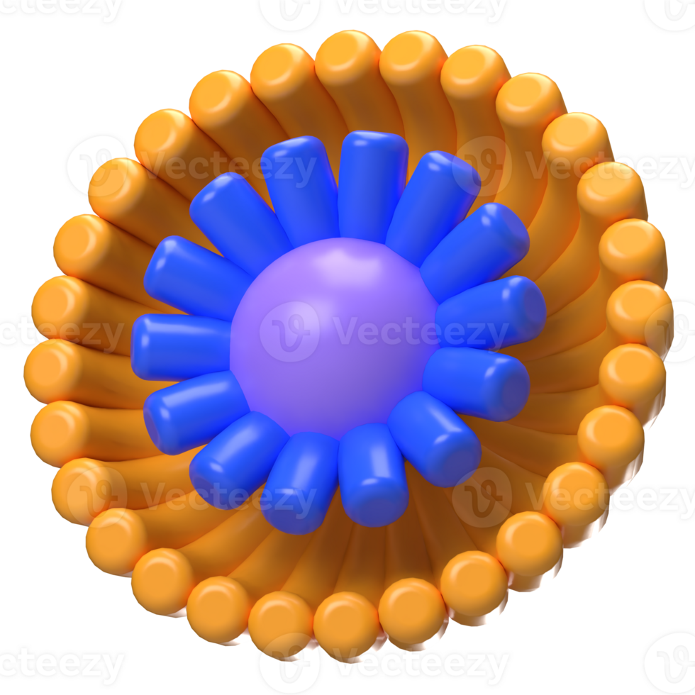 Abstract Flower Beaded Radiance 3D Render png