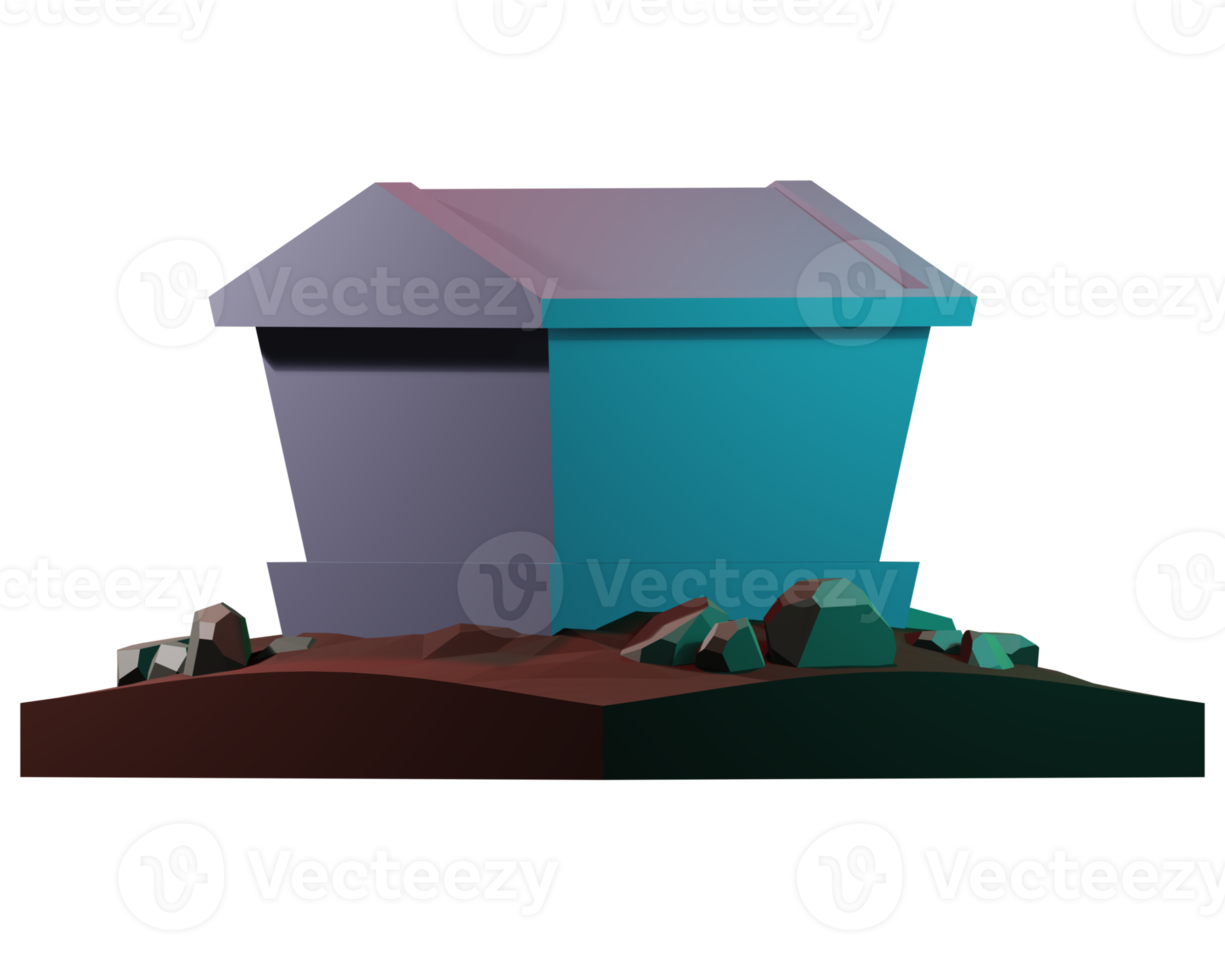 3d design of isolation building png