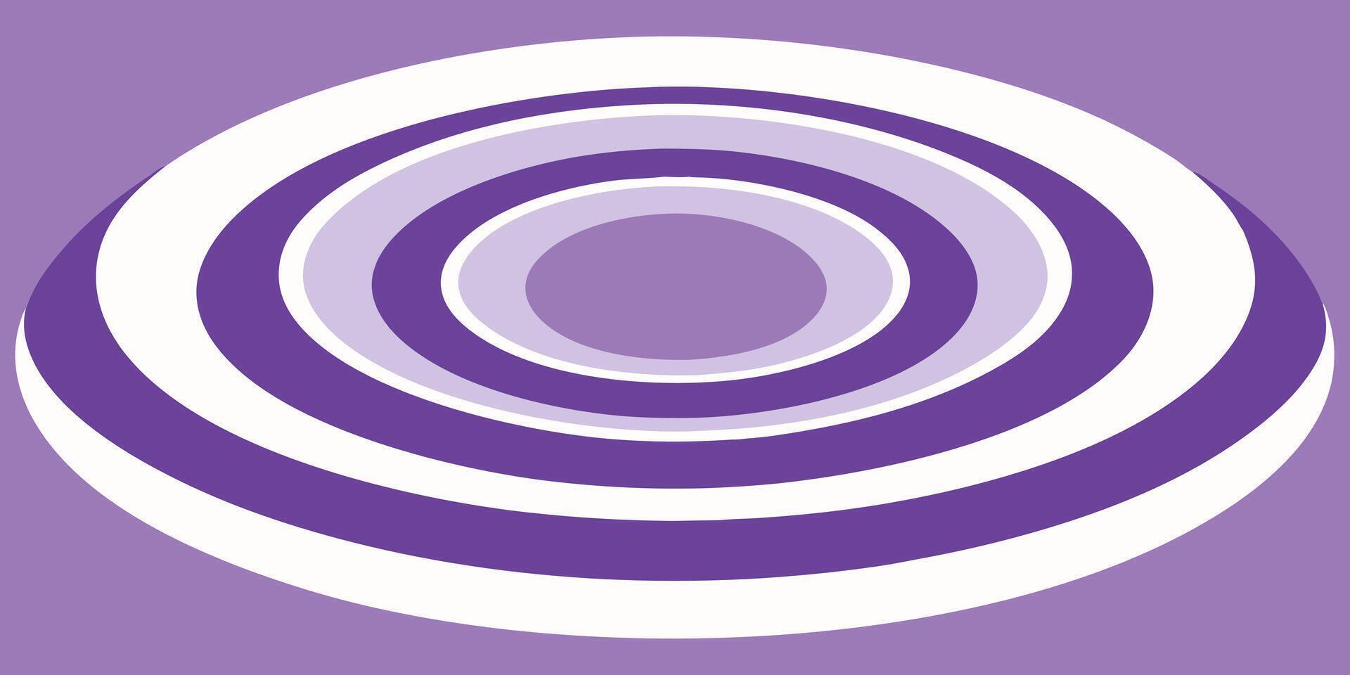 Concentric oval rings in shades purple forming a layered abstract design circles vector