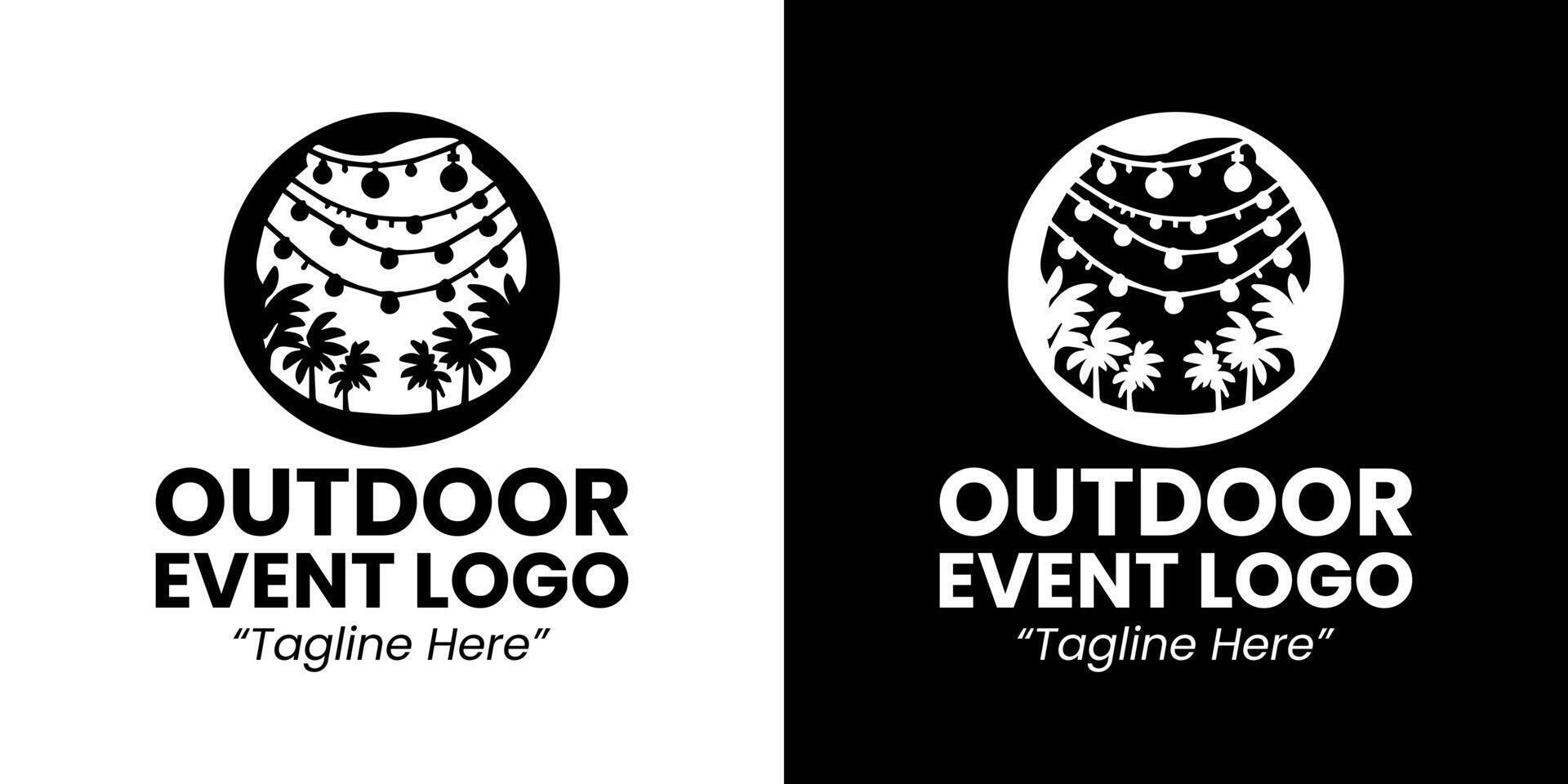 Creative Black and White Outdoor Event Logo for Branding and Promotion vector