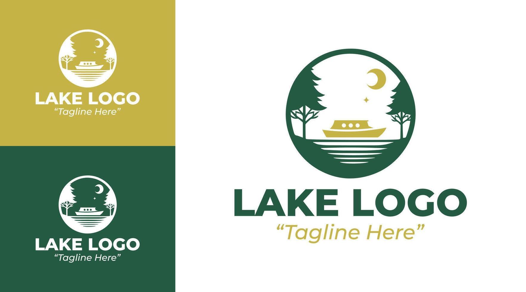 Creative Green and Yellow Lakeside Event Logo for Eco-Friendly Branding vector
