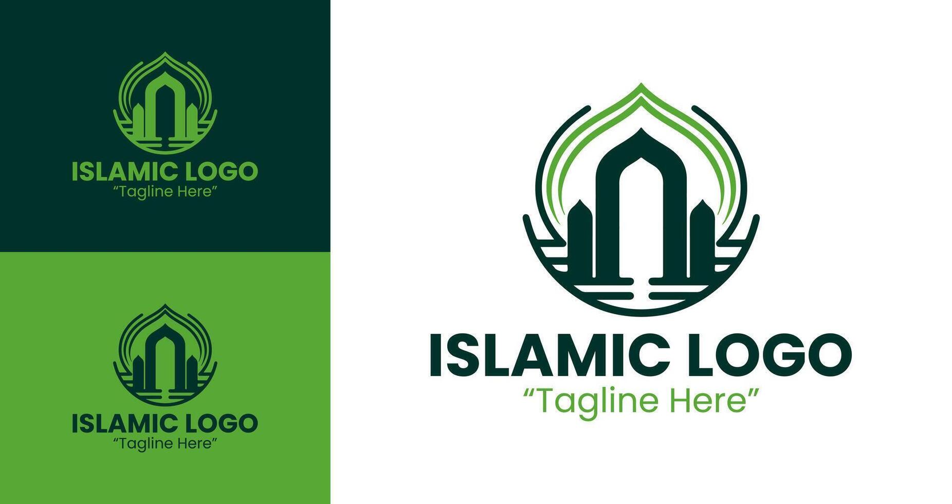 Versatile Islamic Logo for Branding and Corporate Identity in Green vector