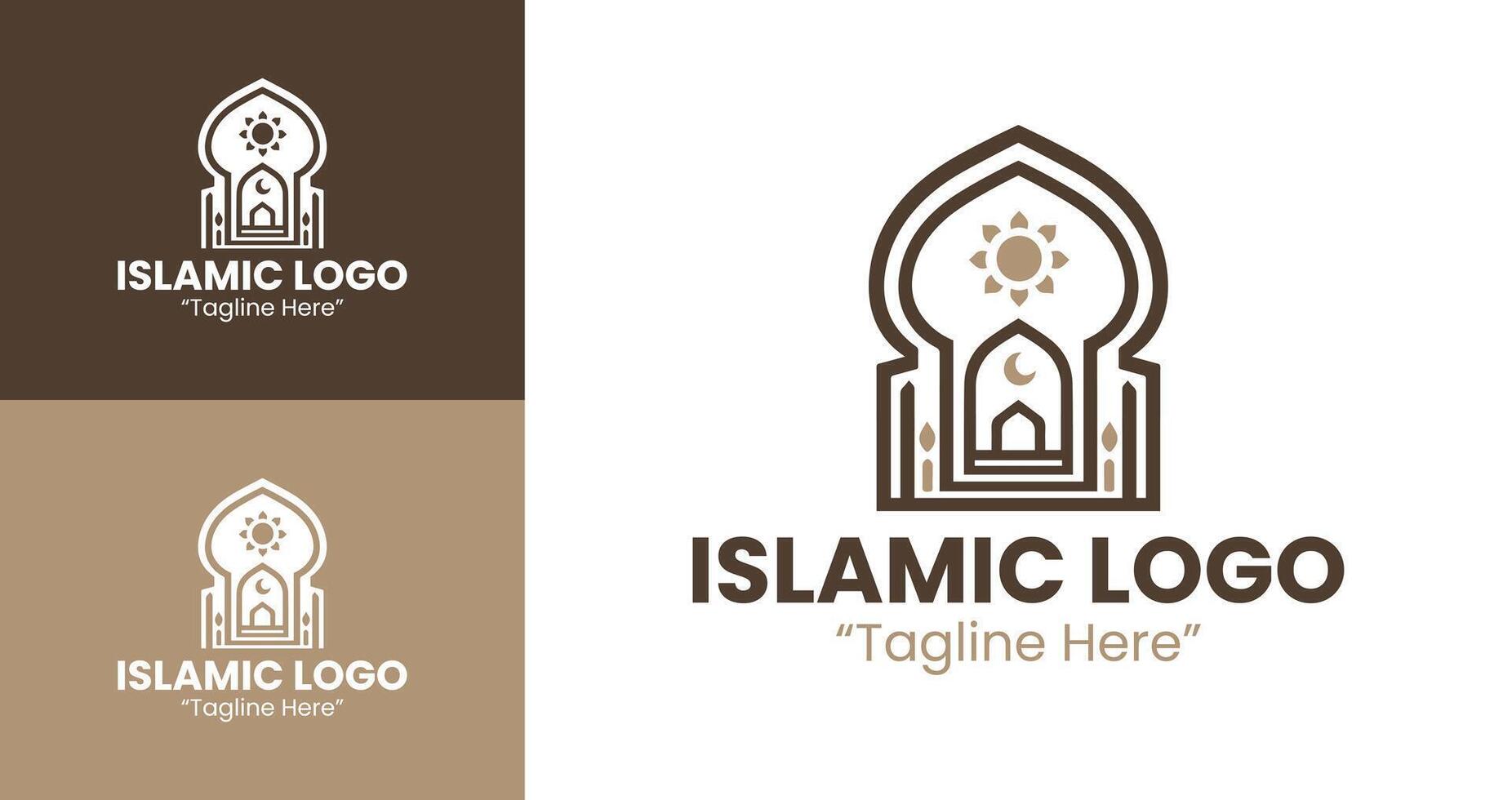 Minimalist Islamic Architecture Logo for Modern Branding Solutions vector