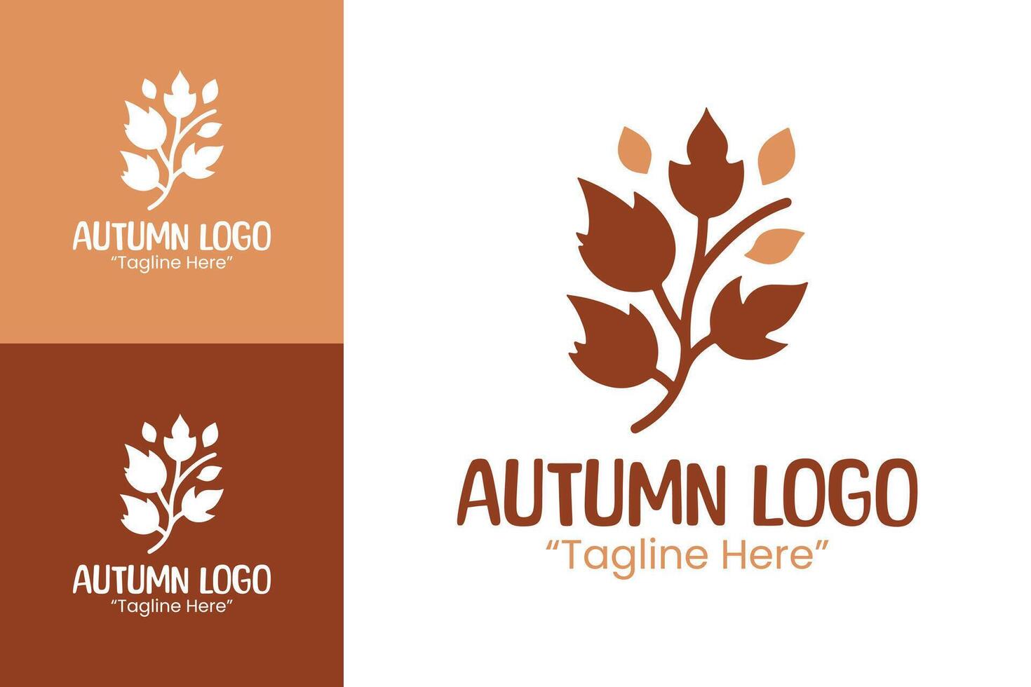 Stylish Autumn Logo with Leaf Design for Fall Event Branding and Identity vector
