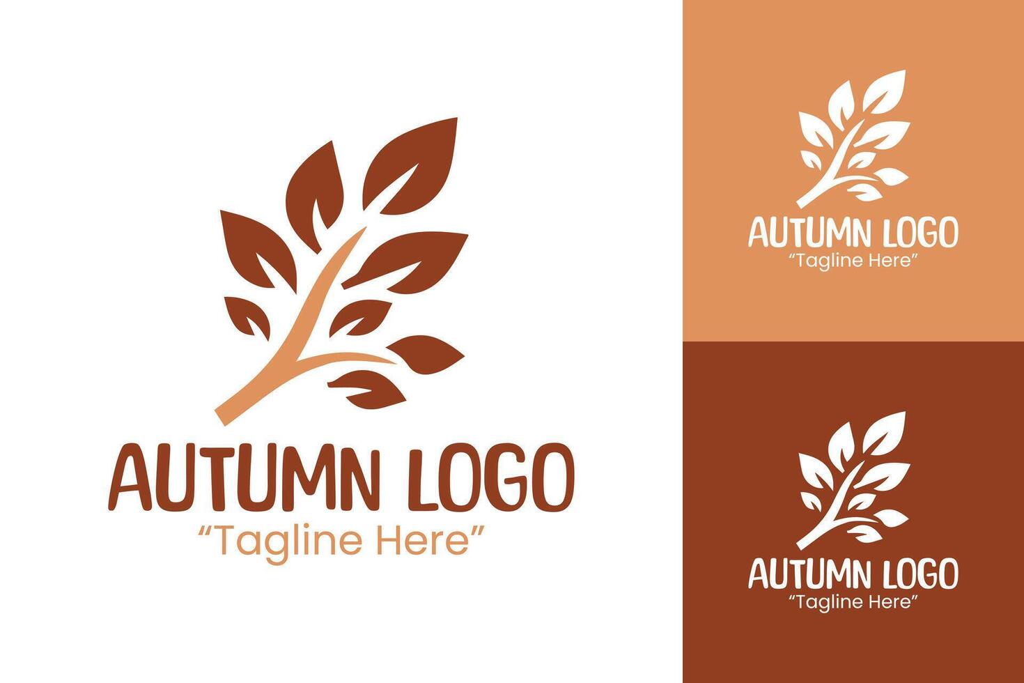 Elegant Autumn Logo with Leaf Design for Seasonal Branding and Events vector