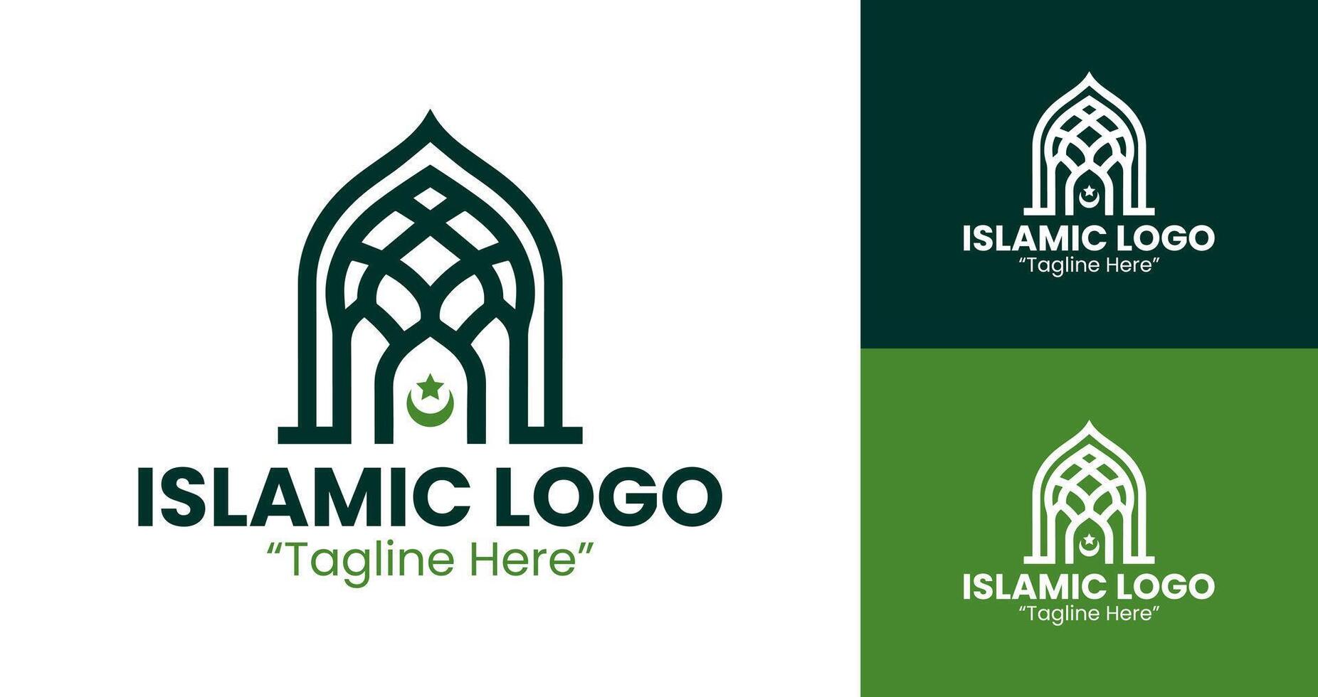 Exclusive Dome and Crescent Logo for Modern Islamic Event Branding vector