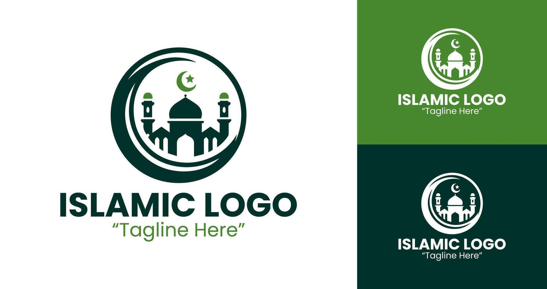 Dynamic Mosque and Crescent Logo for Event Identity and Branding vector